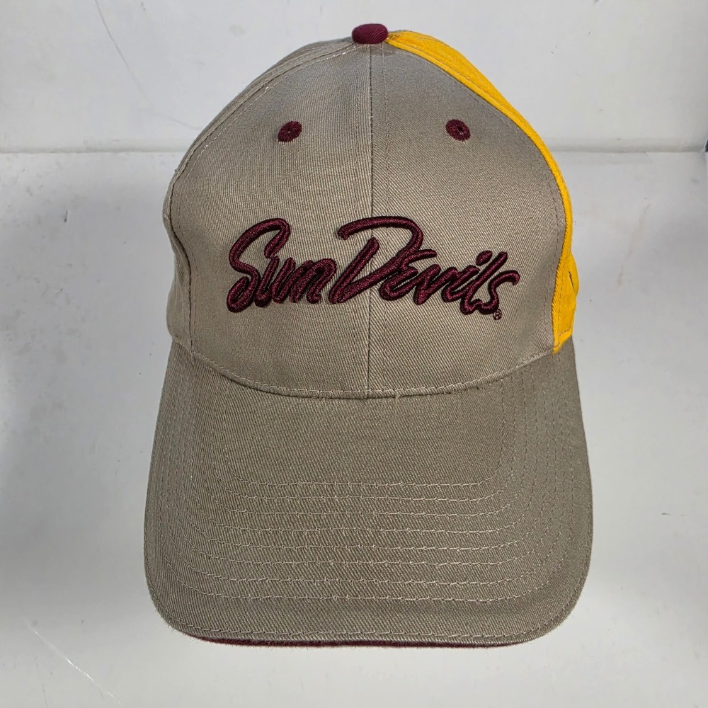The Game Arizona State Sun Devils Hat Tan Maroon Gold Sparky Mascot NWT Cap
